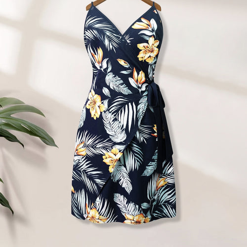Ladies' Fashionable And Versatile Vacation Style Off Shoulder Lace Up Dress