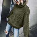 Women's Cable Knit Turtleneck Sweater